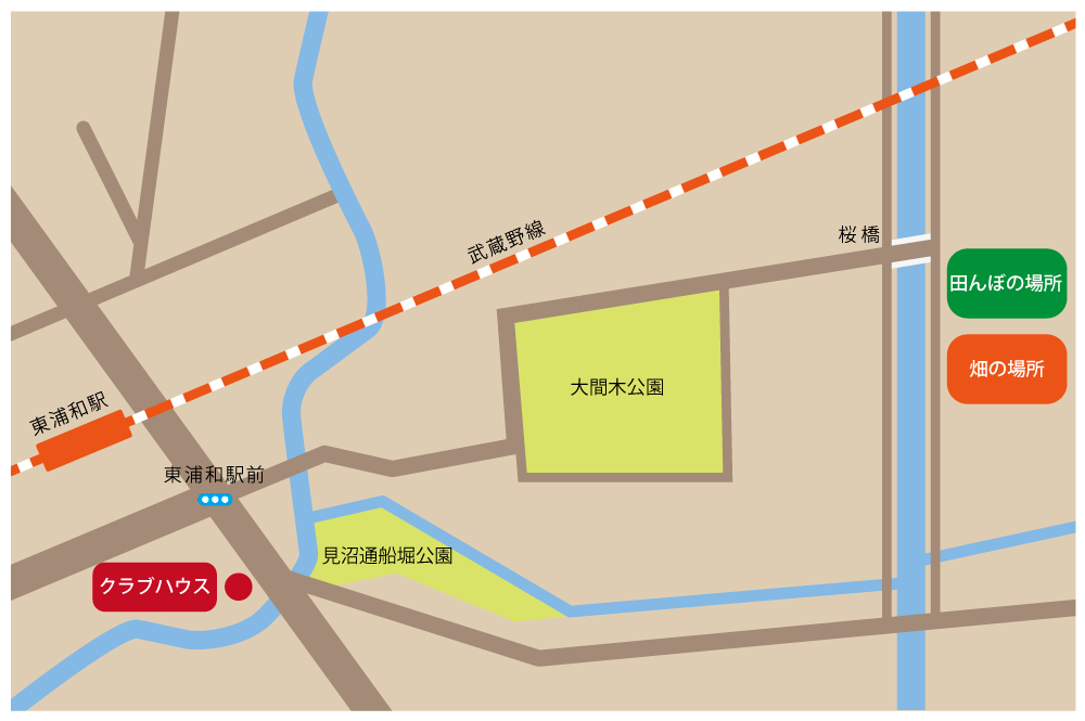 見沼田んぼ周辺地図